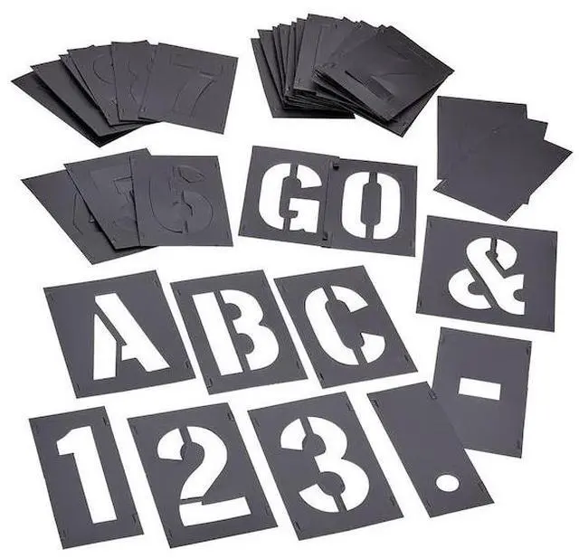 Alt view image 8 of 8 - CH Hanson 3 In. Plastic Stencil Set (46 Piece) 10193