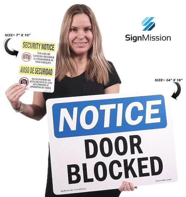 Alt view image 2 of 2 - SIGNMISSION OS-EM-P-710-L-10299 Safety Sign, OSHA EMERGENCY, 7" Height, Rigid