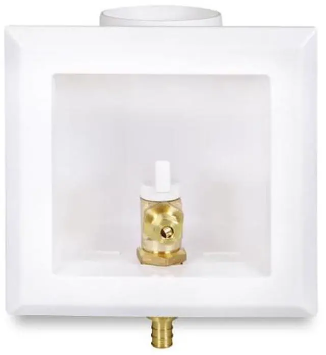Alt view image 6 of 7 - EVERFLOW SB100-P Icemaker Outlet Box W/ Valves; 1/2'' PEX B; White ABS (Single)