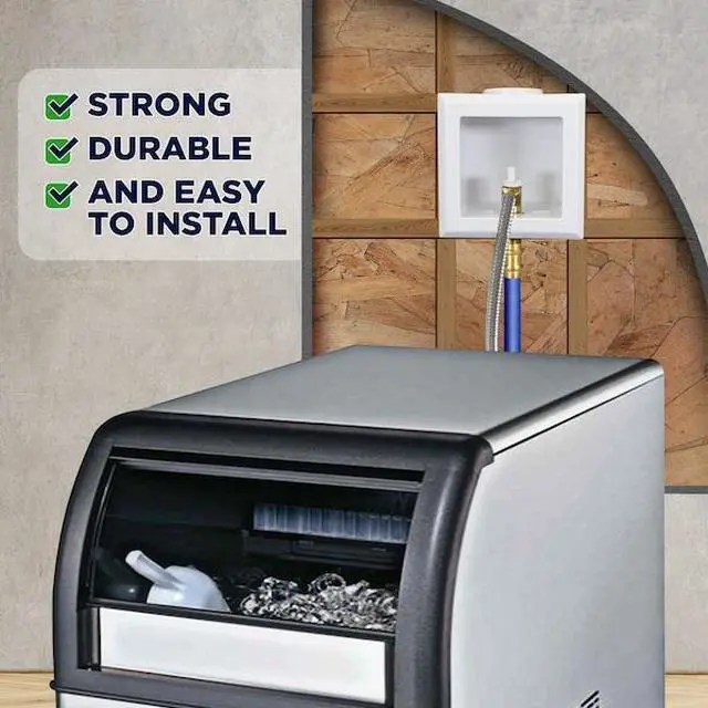 Alt view image 7 of 7 - EVERFLOW SB100-P Icemaker Outlet Box W/ Valves; 1/2'' PEX B; White ABS (Single)