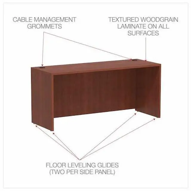 Alt view image 12 of 16 - Alera Valencia Series Credenza Shells, 65w x 23 3/5d, Medium Cherry VA256624MC