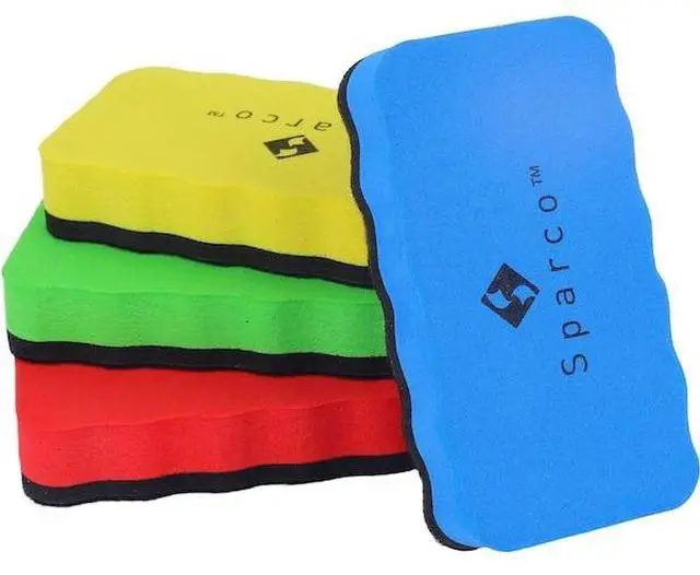 Alt view image 2 of 3 - SPARCO SPR70210 Magnetic Whiteboard Erasers, Assorted Colors,PK12