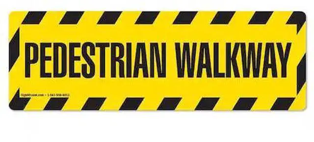 Main image of SIGNMISSION FD-R-16-99830 Pedestrian Walkway 18in Non-Slip Floor Marker, 16" x