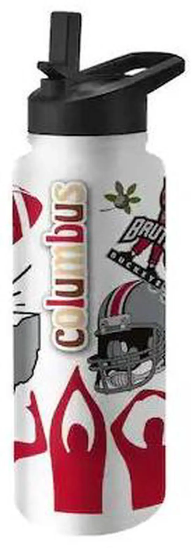 Main image of LOGO BRANDS 191-S34QB-63 Ohio State 34oz Native Quencher Bottle