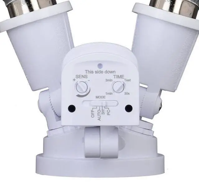 Alt view image 3 of 7 - VAXCEL T0692 White Motion Sensor Dusk to Dawn Outdoor Security Flood Light - 2