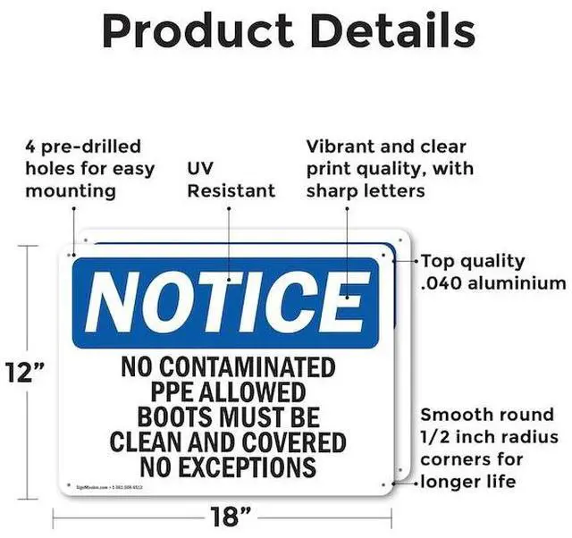Alt view image 2 of 3 - SIGNMISSION OS-2PACK-NS-A-1218-L-14468 12 in Height, 18 in Width, Aluminum,