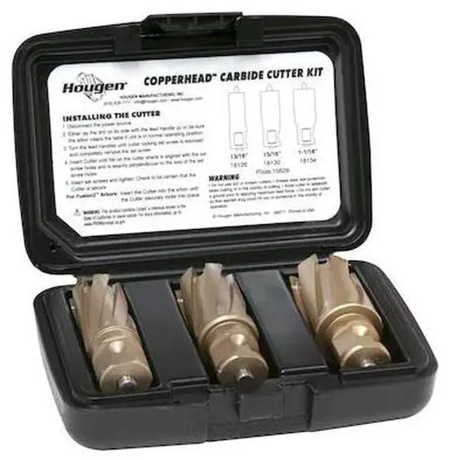 Main image of HOUGEN 18985-1 Copperhead Carbide Cutter Kit 13/16, 15/16, 1-1/16 in. 1 in. DOC
