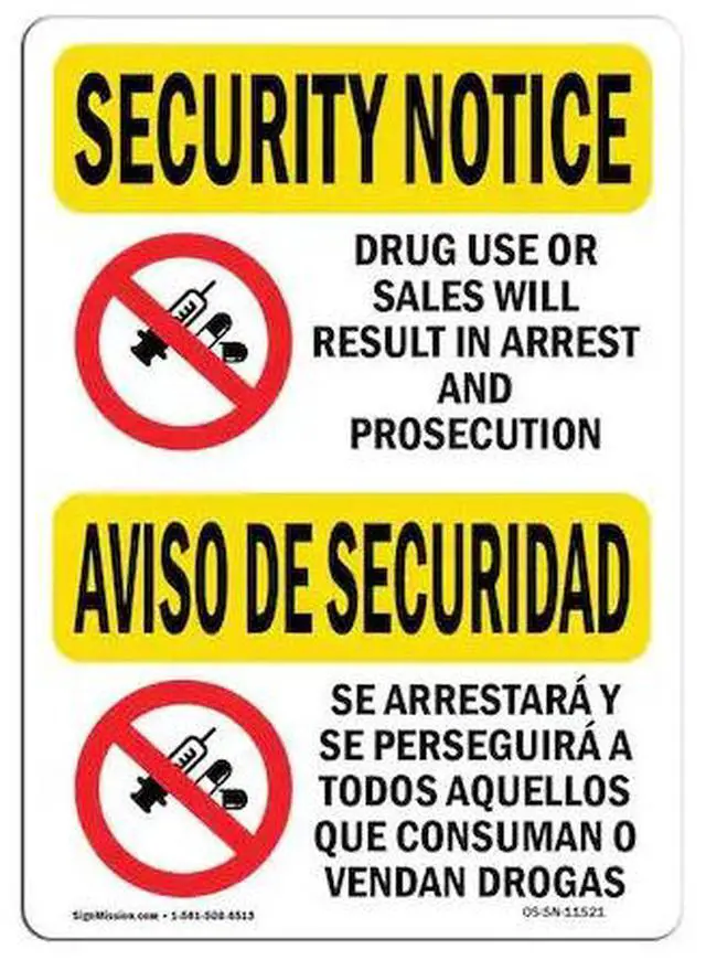 Main image of SIGNMISSION OS-SN-A-1014-L-11521 OSHA Security Sign, 10" Height, 14" Width,