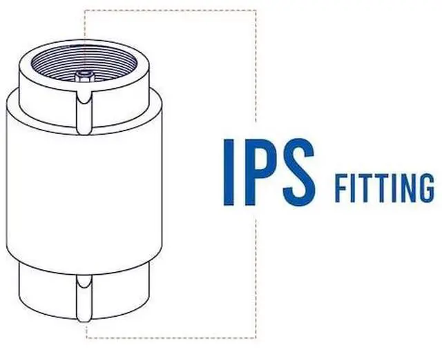 Alt view image 3 of 4 - EVERFLOW 150T200-NL FIP Inline Spring Loaded Check Valve, Cast Brass 2"