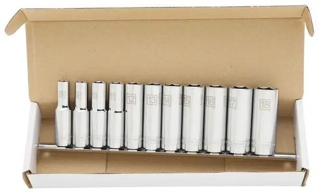 Alt view image 3 of 4 - STEELMAN 78224 11-Piece 3/8-Inch Drive Metric Deep 6-Point Socket Set