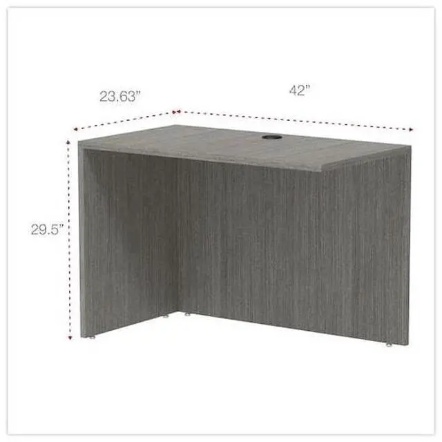 Alt view image 9 of 20 - Alera Valencia Series Reversible Return/Bridge Shell, 42w x 23.63d x 29.5h, Gray