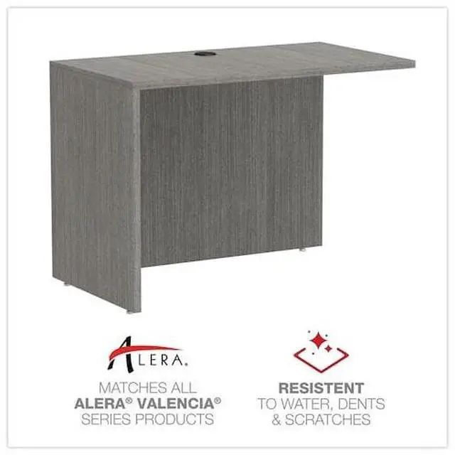 Alt view image 11 of 20 - Alera Valencia Series Reversible Return/Bridge Shell, 42w x 23.63d x 29.5h, Gray