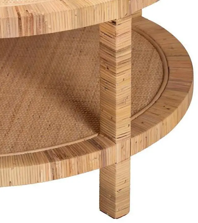 Alt view image 3 of 14 - BALI & PARI 245-13734-ZORO Kalimantan Bohemian Light Honey Rattan and Mahogany