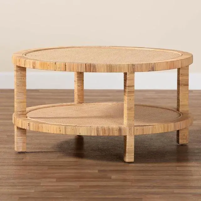 Alt view image 7 of 14 - BALI & PARI 245-13734-ZORO Kalimantan Bohemian Light Honey Rattan and Mahogany