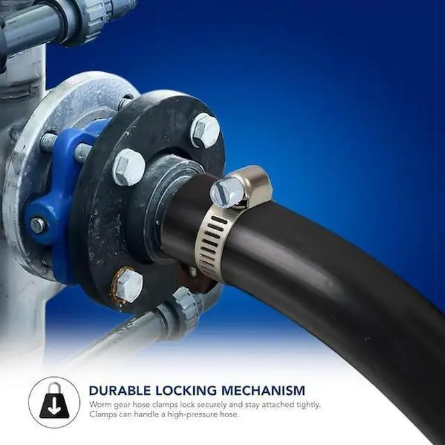 Alt view image 6 of 7 - EVERFLOW 5710SSHCA Stainless Steel Worm Drive Hose Clamps 1/2 ''- 1-1/16''