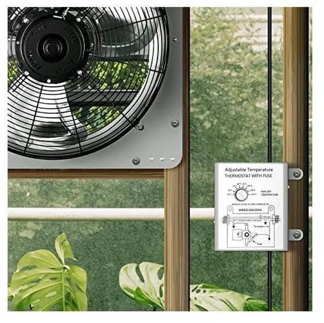 Alt view image 7 of 7 - IPOWER HIFANXEXHAUST18THEMOT 18 Inch Shutter Exhaust Fan with Thermostat