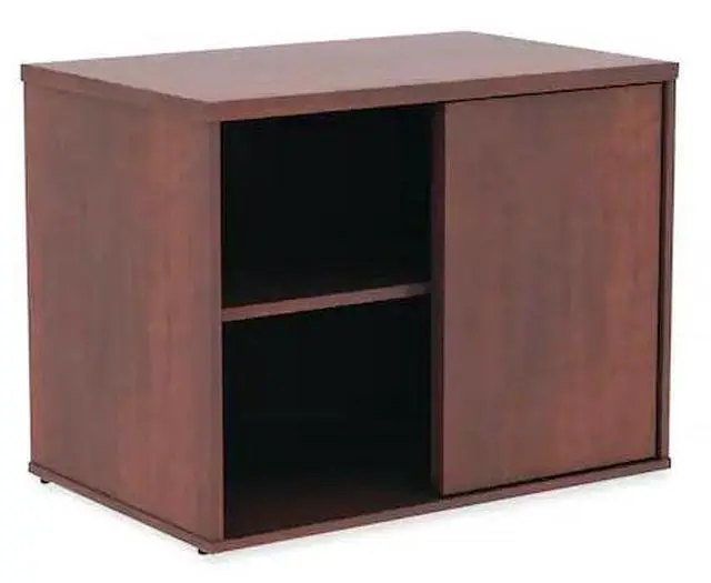 Alt view image 10 of 20 - Alera Open Office Low Storage Cabinet Credenza, 29 1/2 X 19 1/8x 22 7/8, Cherry