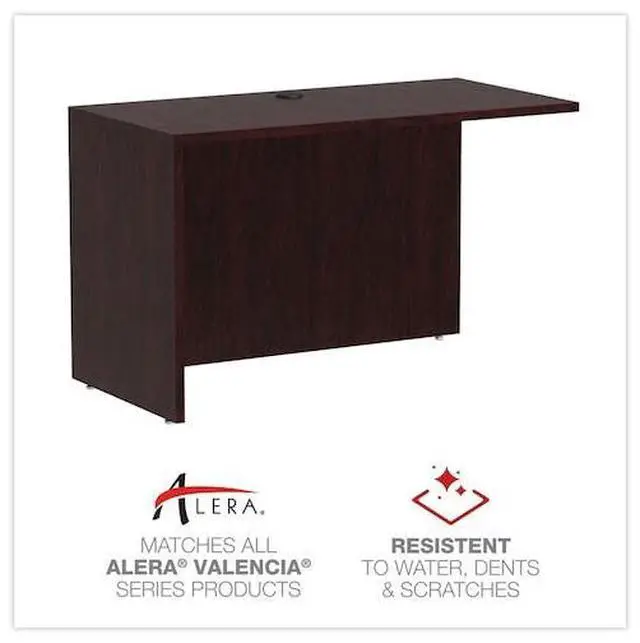 Alt view image 11 of 14 - Alera Valencia Series Reversible Return/Bridge Shell,47 1/4w x 23 5/8d, Mahogany