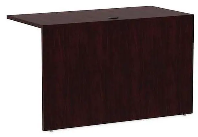 Alt view image 12 of 14 - Alera Valencia Series Reversible Return/Bridge Shell,47 1/4w x 23 5/8d, Mahogany