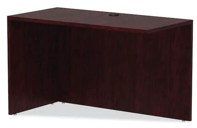 Alt view image 13 of 14 - Alera Valencia Series Reversible Return/Bridge Shell,47 1/4w x 23 5/8d, Mahogany