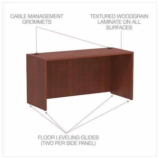 Alt view image 7 of 11 - Alera Valencia Series Credenza Shell, 59 1/8w x 23 5/8d x 29 5/8h, Medium Cherry