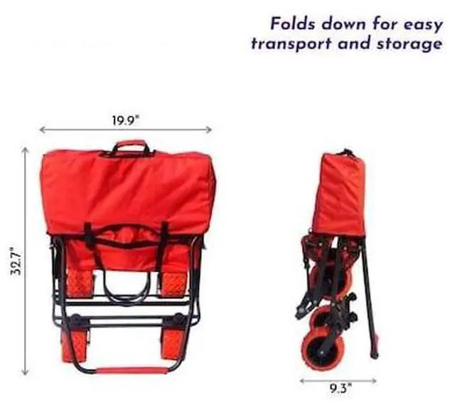 Alt view image 5 of 7 - IMPACT CANOPY 440060004 All Terrain 2 XL Wagon, Red