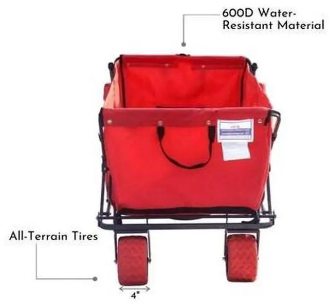 Alt view image 3 of 7 - IMPACT CANOPY 440060004 All Terrain 2 XL Wagon, Red