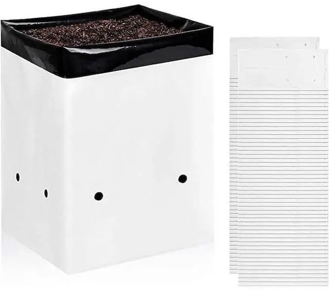 Alt view image 3 of 6 - IPOWER GLGROWBAGFILM2X50X2 100-Pack 2 Gallon Grow Bags Black and White Panda