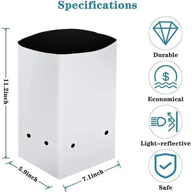 Alt view image 2 of 6 - IPOWER GLGROWBAGFILM2X50X2 100-Pack 2 Gallon Grow Bags Black and White Panda