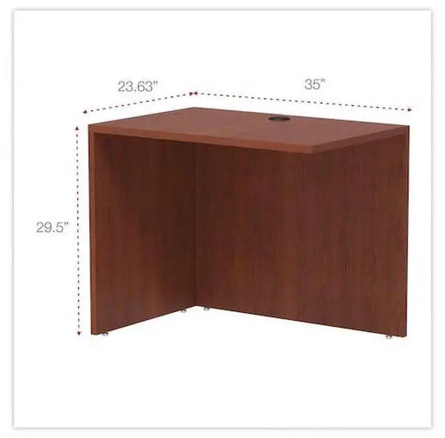 Alt view image 13 of 18 - Alera Valencia Series Reversible Return/Bridge Shell, 35w x 23 5/8d, Med Cherry