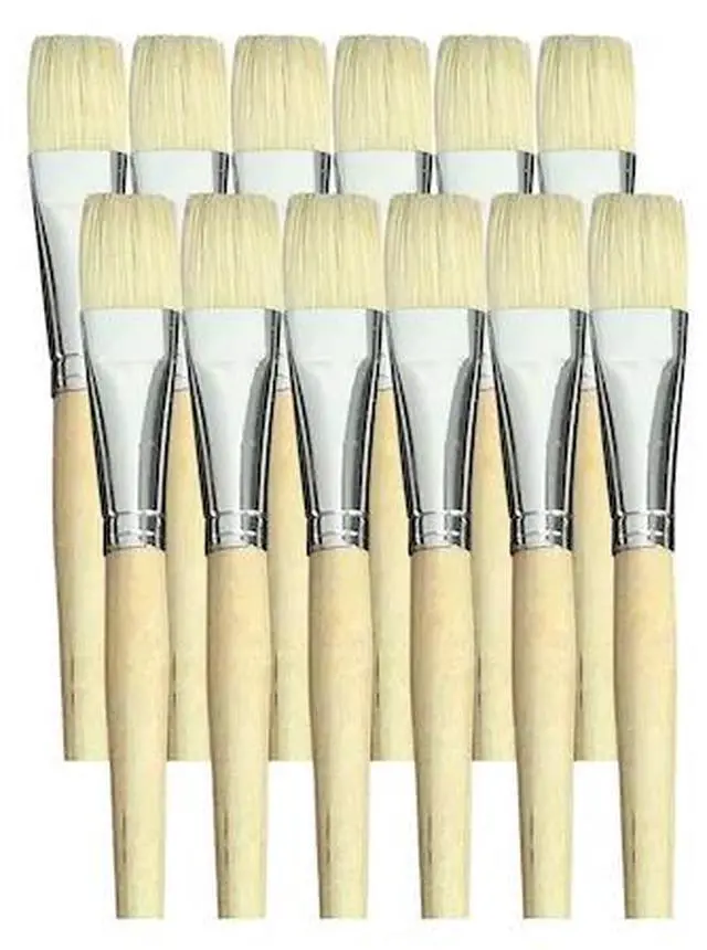 Main image of SCHOOL SMART 1570359 BRUSH WHITE BRISTLE 3/4 IN SH - PACK OF 12 PK