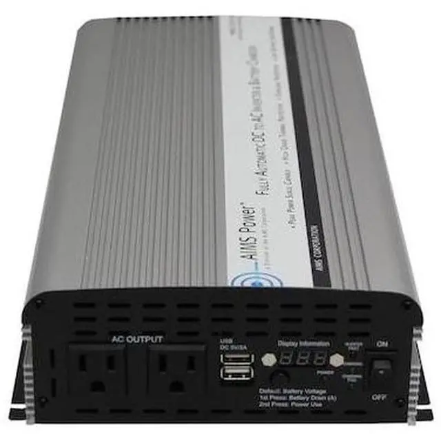 Alt view image 10 of 11 - AIMS Power (PWRIC1500W) 1500W Inverter with 10 Amp Charger