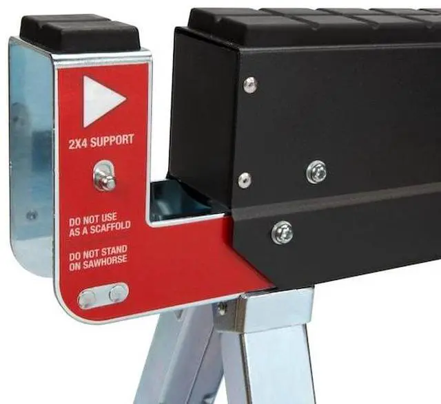 Alt view image 2 of 7 - STEELMAN 92786 2-Piece Height Adjustable Folding Sawhorse and Work Table Set,