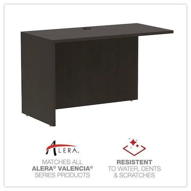 Alt view image 15 of 18 - Alera Valencia Series Reversible Return/Bridge Shell,47 1/4w x 23 5/8d, Espresso