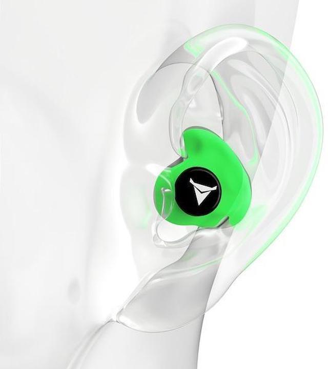 Alt view image 2 of 3 - DECIBULLZ PLG1-GRN Custom Molded Earplugs Hi Vis Green, 31 NRR, Simple DIY