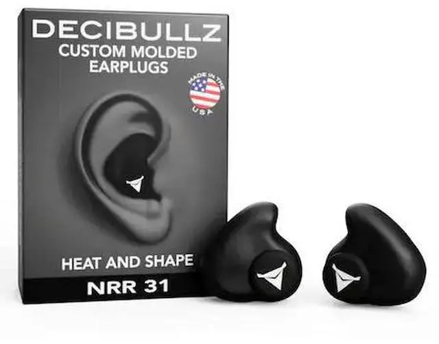 Main image of DECIBULLZ PLG1-BLK Custom Molded Earplugs-Black, 31 NRR, Simple DIY Process