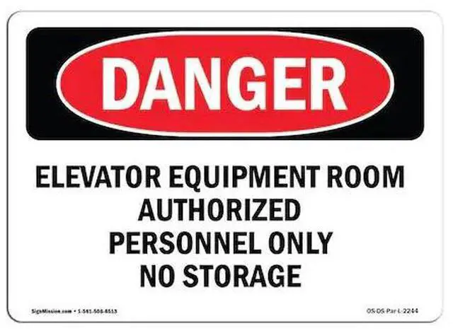 Main image of SIGNMISSION OS-DS-D-1824-L-2244 OSHA Danger Sign, 18" Height, 24" Width,