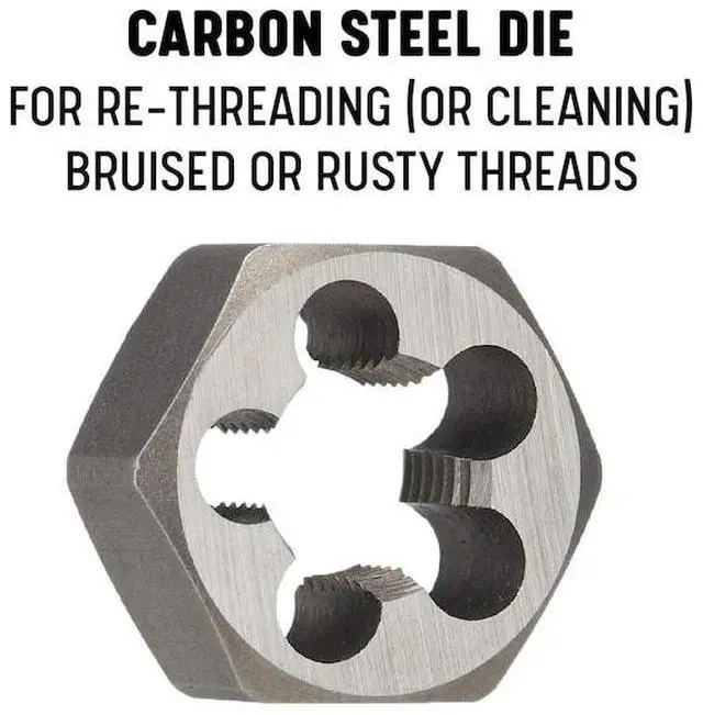 Alt view image 2 of 7 - DRILL AMERICA DWTSH5/16-40 5/16"-40 UNS Carbon Steel Hex Die