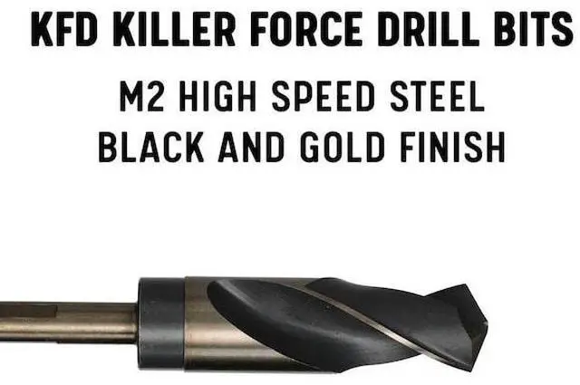 Alt view image 12 of 13 - Drill America KFD1008-SET KFD 8 Piece High-Speed Steel Silver and Deming Drill Bit Set in Metal Case, Black/Gold Oxide Finish, 1/2" Round Shank, Spiral Flute, 135 Degrees Split Point (Pack of 1)