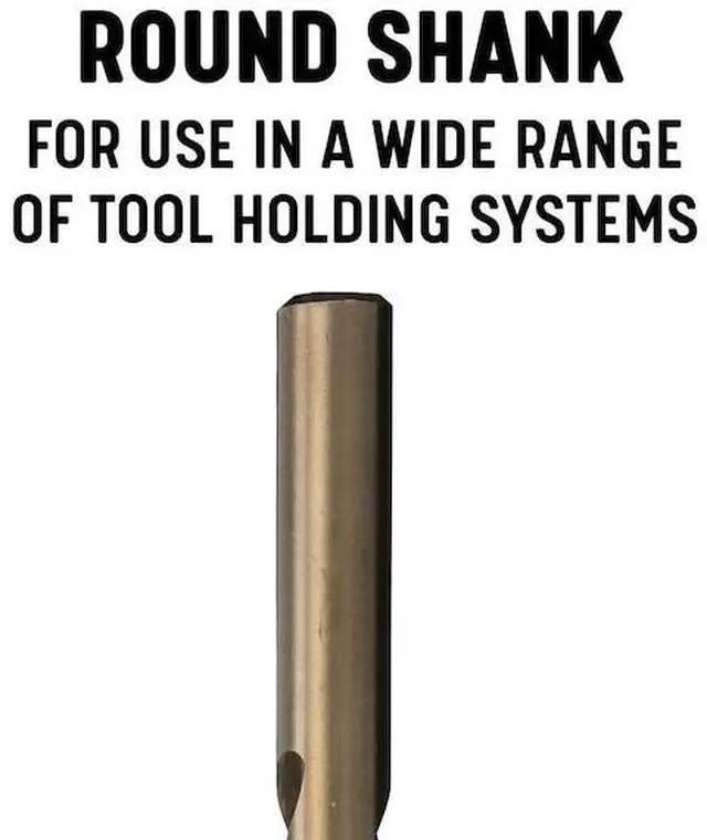 Alt view image 7 of 10 - Drill America D/A13J-CO-SET 13 Piece Cobalt Steel Jobber Length Drill Bit Set in Metal Case, Gold Oxide Finish, Round Shank, Spiral Flute, 135 Degrees Split Point (Pack of 1)