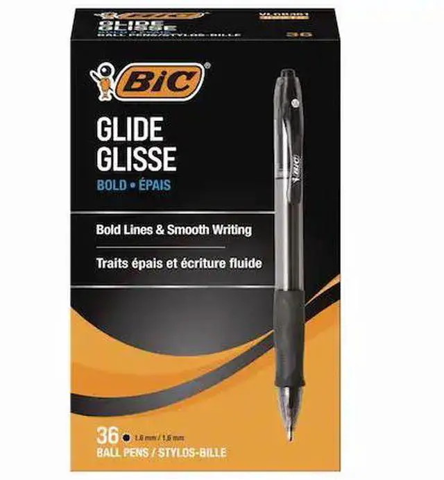 Alt view image 3 of 20 - BIC Velocity Retractable Ball Pen Black Ink 1.6 mm 36/Pack VLGB361BK