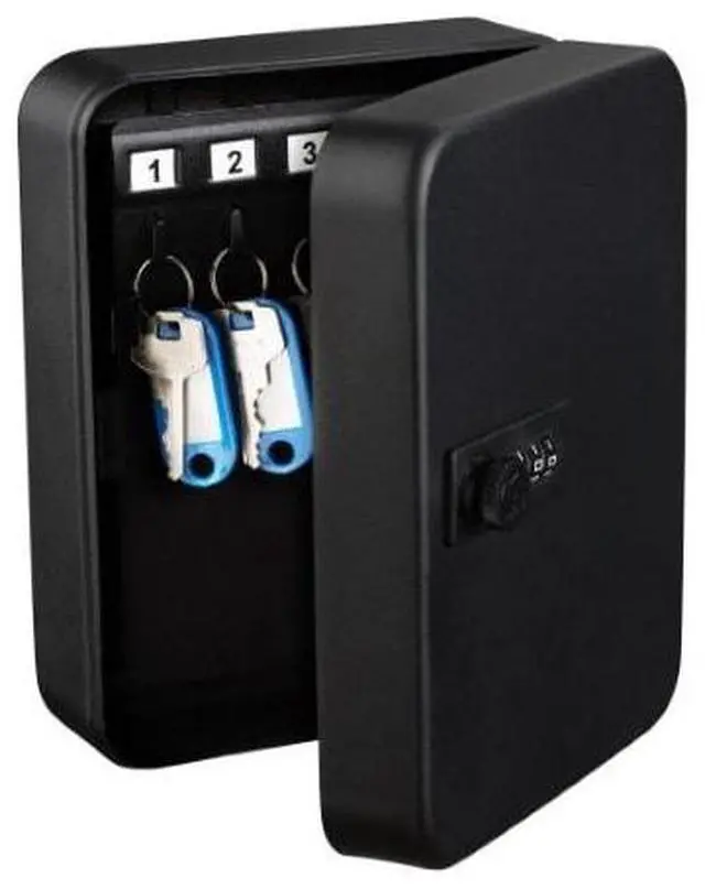 Alt view image 4 of 4 - ADIROFFICE ADI682-30-BLK-2pk 30-Key Steel Secure Key Cabinet with Combination