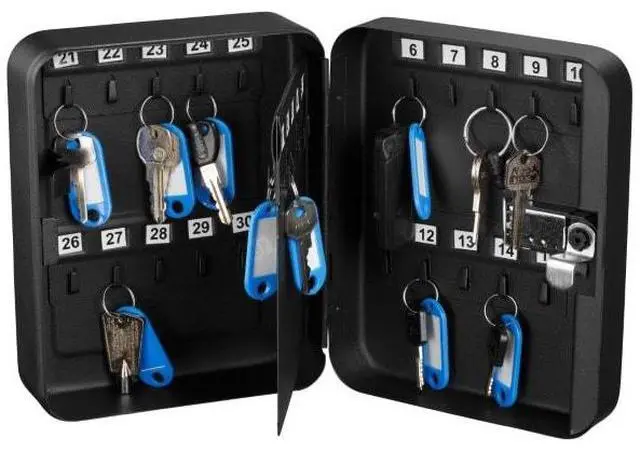 Alt view image 3 of 4 - ADIROFFICE ADI682-30-BLK-2pk 30-Key Steel Secure Key Cabinet with Combination