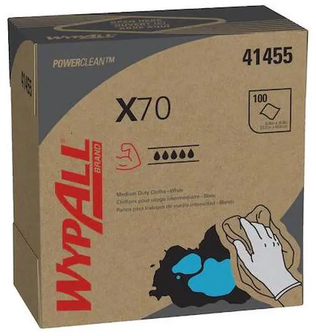 Alt view image 12 of 18 - Kimberly-Clark Professional Wypall X70 Wipers Pop-Up Box 100Shts/BX WE 41455BX