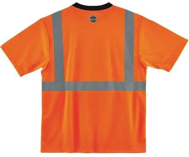 Alt view image 2 of 2 - ERGODYNE 8289BK Short Sleeve Hi-Vis Black Bottom T-Shirt, Class 2, Polyester