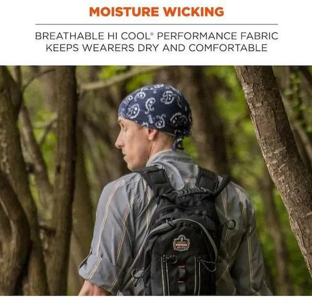 Alt view image 5 of 11 - Ergodyne 150-12485 Chill-Its 6615 High Performance Dew Rag Flames