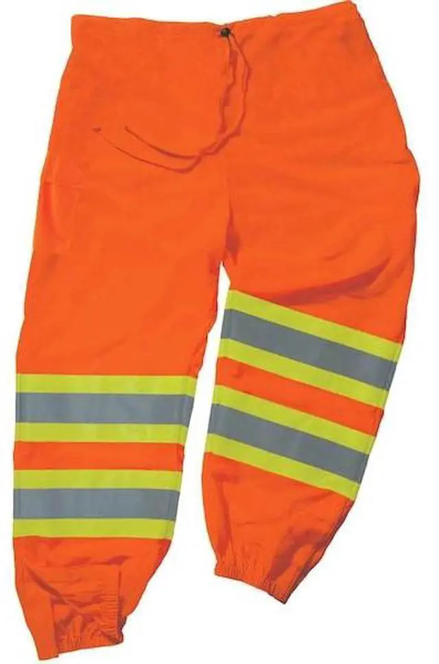 Alt view image 2 of 2 - ERGODYNE 8911 4XL/5XL Class E Two-Tone Pants, Orange