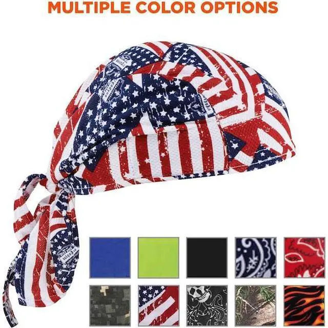 Alt view image 8 of 17 - Ergodyne Chill-Its Stars & Stripes Dew Rag 12477