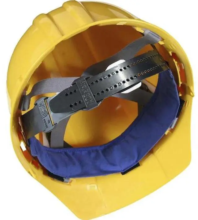 Alt view image 6 of 11 - Cooling Hard Hat Liner, Evaporative Cooling, Acrylic Polymers, Blue