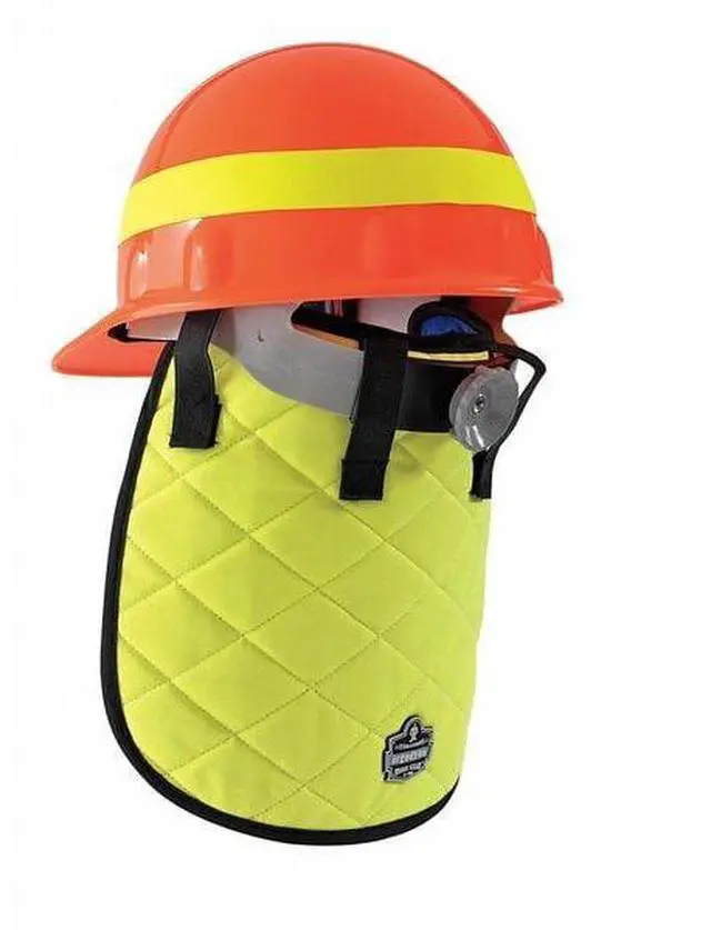 Alt view image 9 of 11 - Cooling Hard Hat Liner, Evaporative Cooling, Acrylic Polymers, Blue